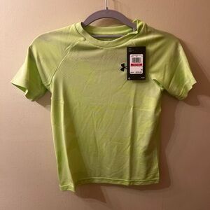 Under Armour Boys Youth Lime Green Camo Pattern Tee